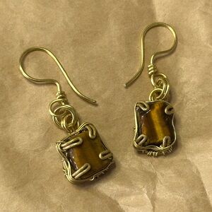 Crystal Earrings (copper or brass)